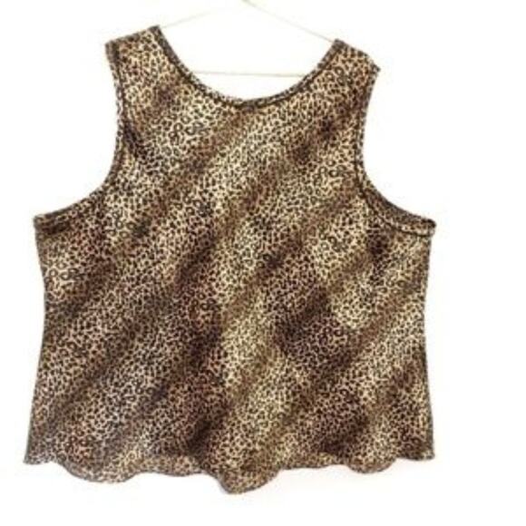 Cheetah Print Sleeveless Tank Top Blouse Plus Size 26/28W - Picture 7 of 12